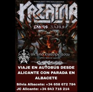 Lee más sobre el artículo Bus para el concierto de Kreator en Madrid