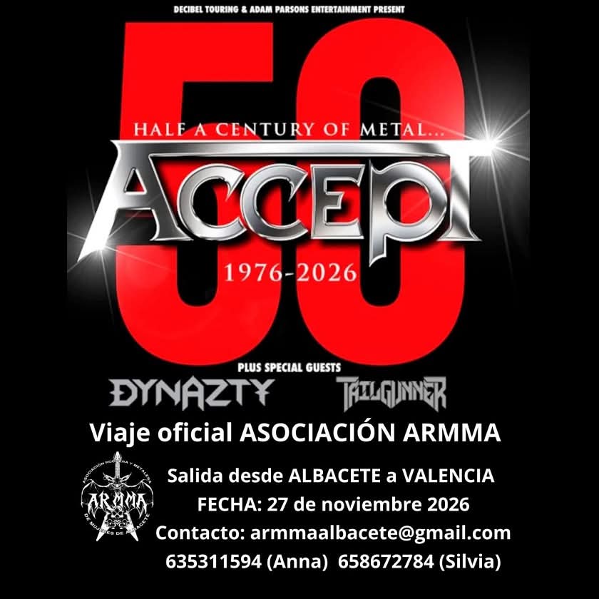 En este momento estás viendo Bus para el concierto de Accept en Valencia