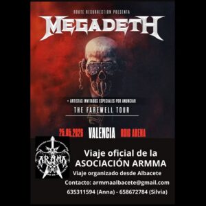 Lee más sobre el artículo Bus para el concierto de Megadeth en Valencia