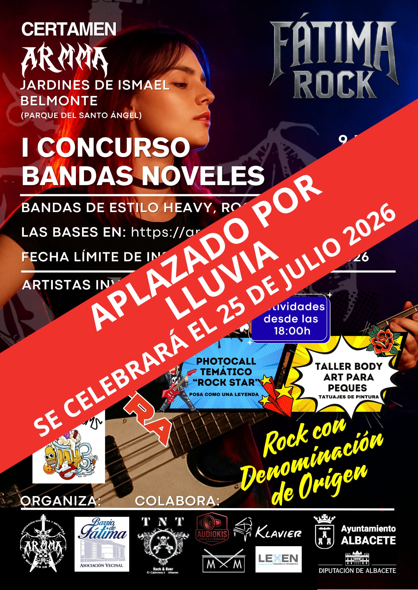 En este momento estás viendo Se aplaza la final del concurso de bandas
